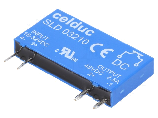 Relais: halfgeleider; Ustuur: 18÷32VDC; 2,5A; 0÷60VDC; Serie: SLD Relais: halfgeleider; Ustuur: 18÷32VDC; 2,5A; 0÷60VDC; Serie: SLD